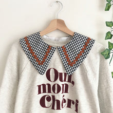 Load image into Gallery viewer, Gingham Cotton Pointy Collar- Rust
