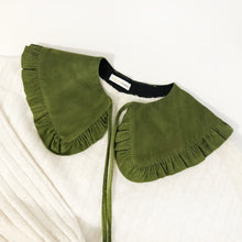 Load image into Gallery viewer, Olive Green Corduroy Cotton Detachable Collar
