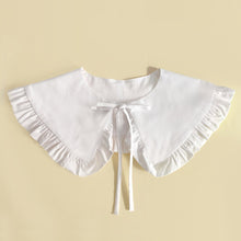 Load image into Gallery viewer, White Cotton Removable Frill collar - White
