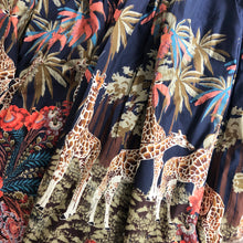 Load image into Gallery viewer, Giraffe Print Cotton Midi Skirt
