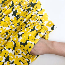 Load image into Gallery viewer, Yellow Floral Print Midi Skirt
