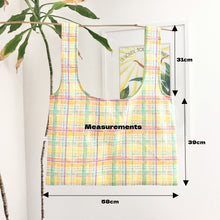 Load image into Gallery viewer, Blue Ditsy Print Reusable Shopping Bag
