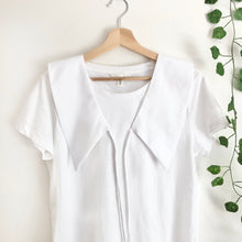 Load image into Gallery viewer, White Cotton Poplin Removable Collar, Sailor Collar
