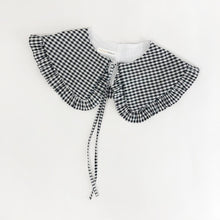 Load image into Gallery viewer, Black Cotton Gingham Detachable Collar
