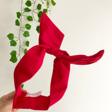 Load image into Gallery viewer, Red Cotton Wire Headband
