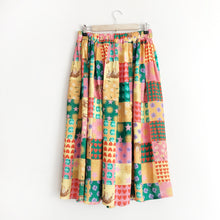 Load image into Gallery viewer, Bohemian Patchwork Print Midi Skirt
