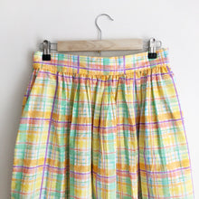 Load image into Gallery viewer, Pastel Check Cotton Midi Skirt
