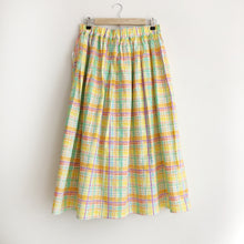 Load image into Gallery viewer, Pastel Check Cotton Midi Skirt
