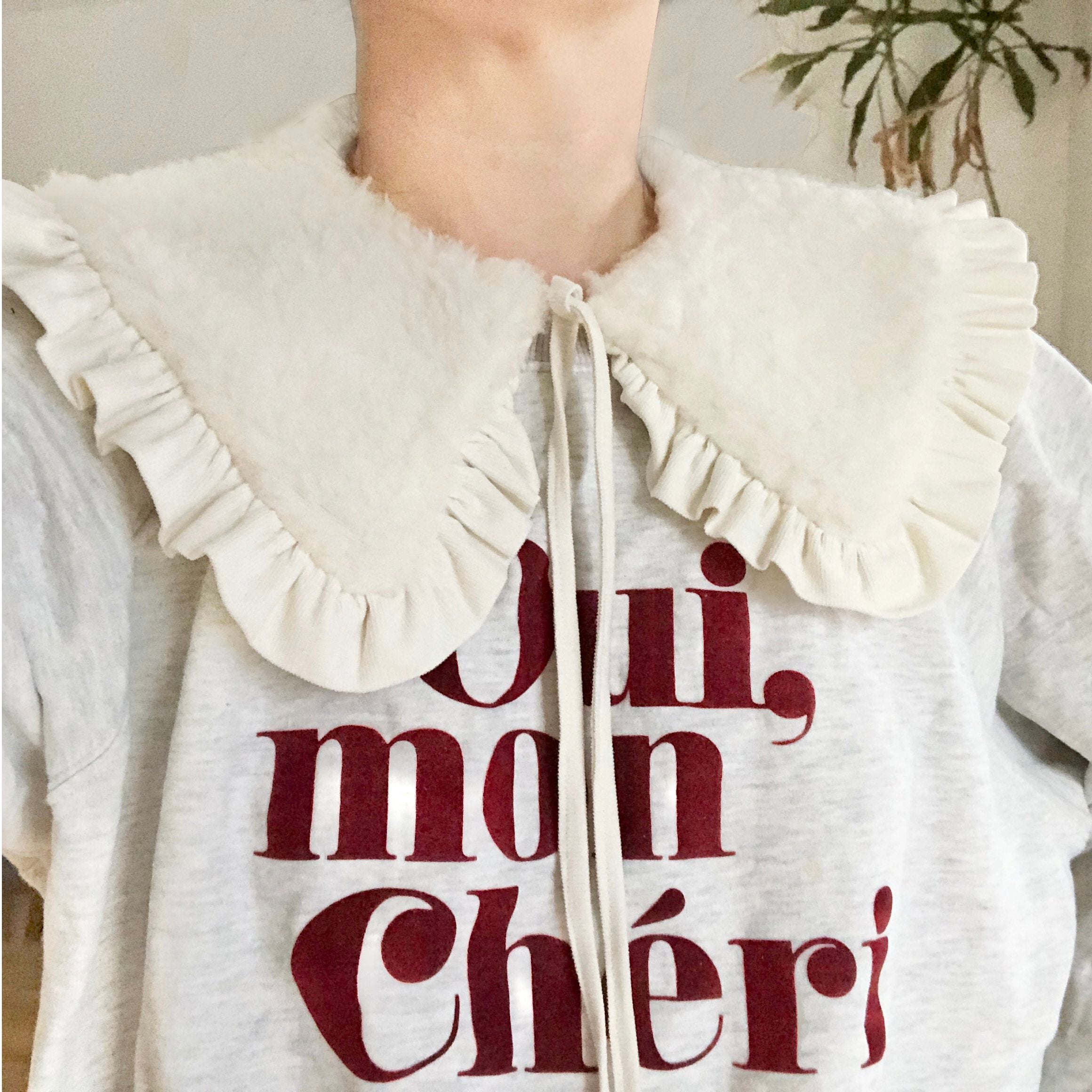 Oversized Sherpa Collar, Frill collar, Detachable Frill collar ...