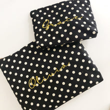 Load image into Gallery viewer, Personalised Polkadot Print Pouch Bag
