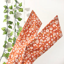 Load image into Gallery viewer, Orange Floral Extra Wide Wire Headband
