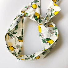 Load image into Gallery viewer, Lemon Print Cotton Wire Headband

