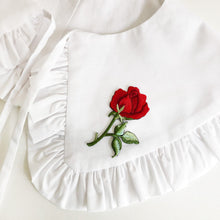 Load image into Gallery viewer, Rose Patch White Cotton Detachable Collar
