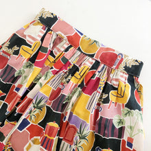Load image into Gallery viewer, Retro Life Print Cotton Midi Skirt

