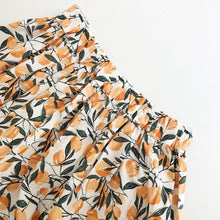 Load image into Gallery viewer, Peach Print Cotton Midi Skirt
