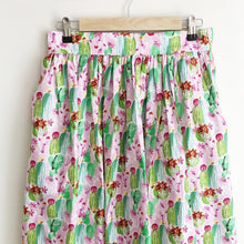 Load image into Gallery viewer, Cactus Print Cotton Midi Skirt
