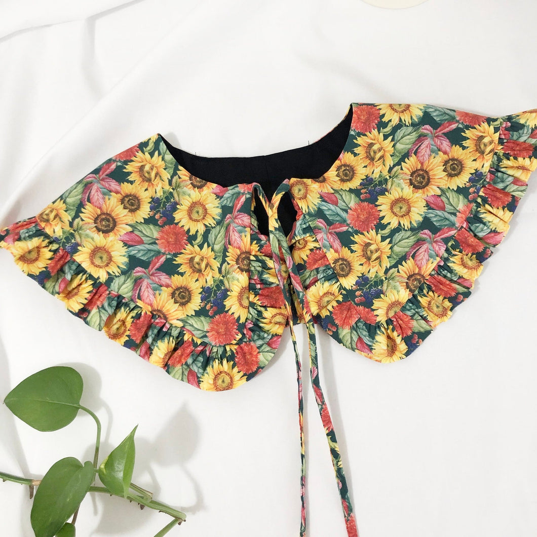 Field of Sunflower Cotton Detachable Collar