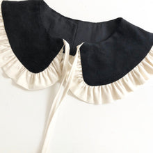 Load image into Gallery viewer, Black Corduroy Cotton Detachable Collar
