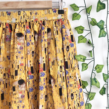Load image into Gallery viewer, The Kiss Printed Cotton Midi Skirt, Art Print Skirt
