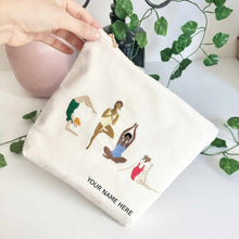 Load image into Gallery viewer, Personalised Yoga Embroidery Corduroy Pouch Bag
