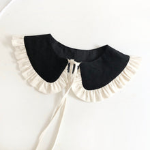 Load image into Gallery viewer, Black Corduroy Cotton Detachable Collar
